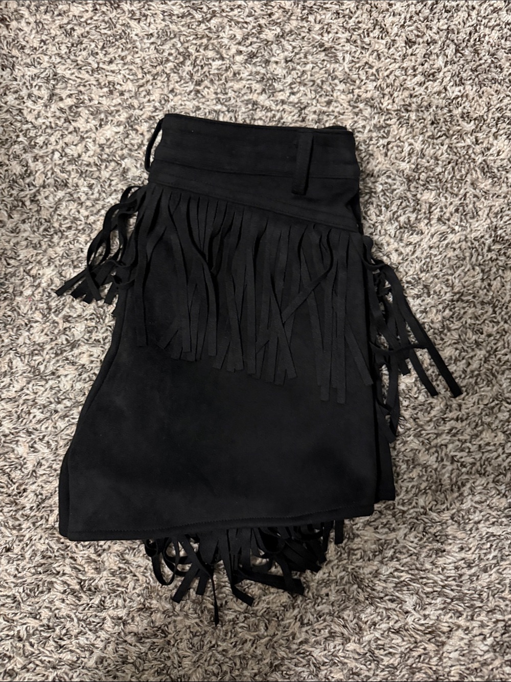 Black Fringe Women's Shorts